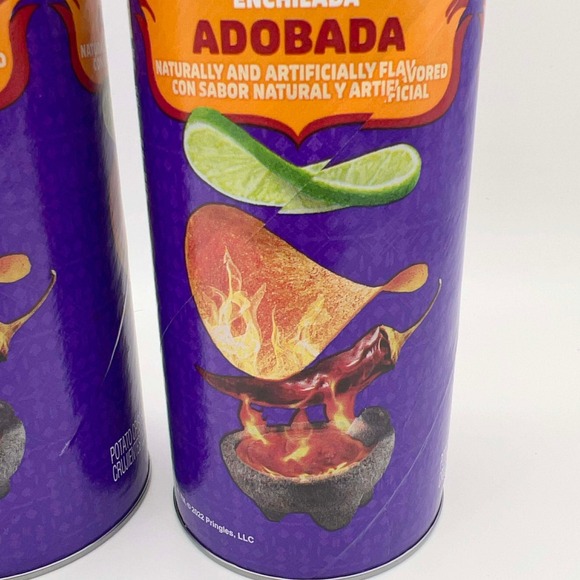 Pringles Enchilada Adobada Potato Crisps 2 Cans 5.5oz Each Limited Edition - Picture 4 of 8